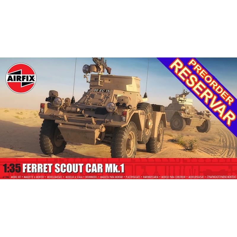 VEHICULO BLINDADO Ferret Scout Car Mk.1 -Escala 1/35- Airfix A1386 VEHICULO BLINDADO Ferret Scout Car Mk.1 -Escala 1/35- Airfix A1386