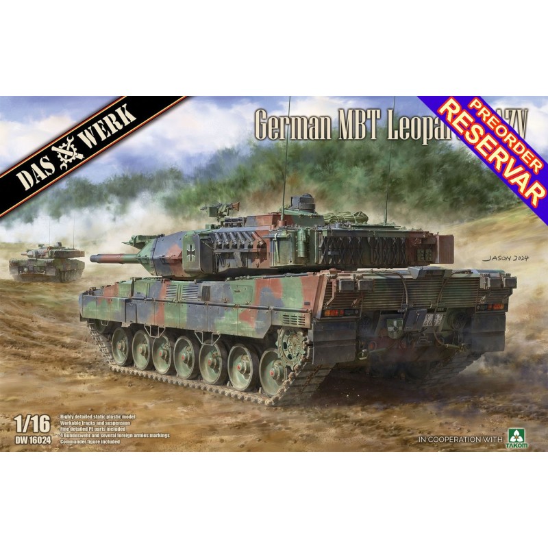CARRO DE COMBATE LEOPARD 2 A7 -Escala 1/16- Das Werk DW16024 CARRO DE COMBATE LEOPARD 2 A7 -Escala 1/16- Das Werk DW16024
