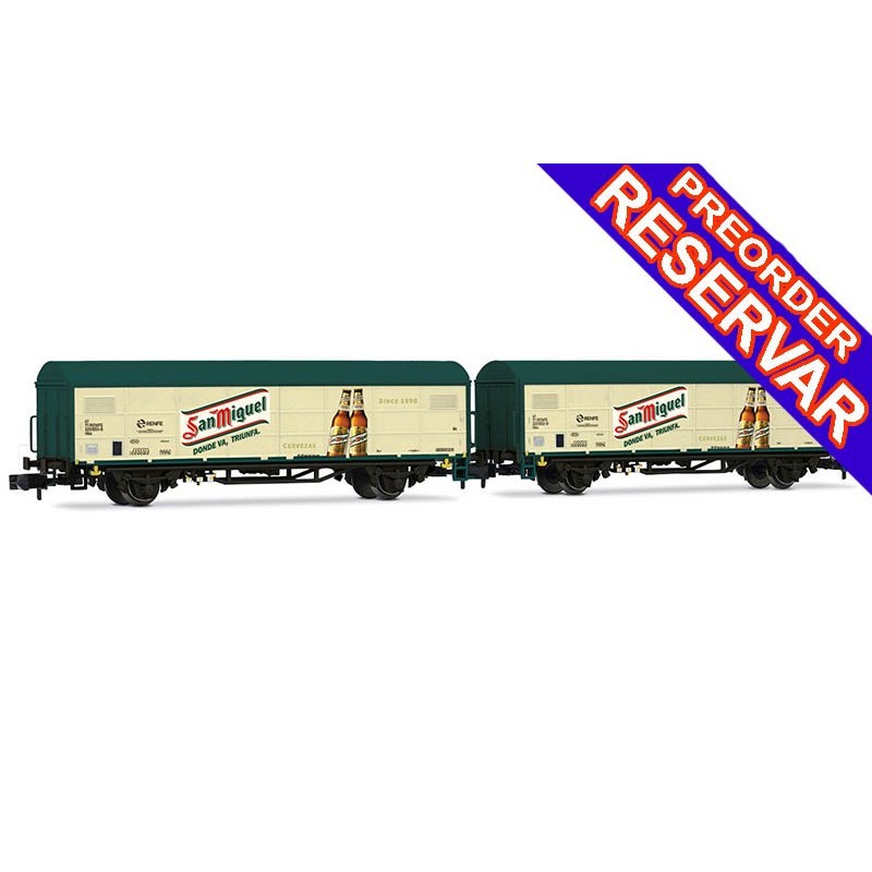 CONJUNTO DE DOS VAGONES RENFE JPD -SAN MIGUEL- ESCALA N - ARNOLD 6704 CONJUNTO DE DOS VAGONES RENFE JPD -SAN MIGUEL- ESCALA N - ARNOLD 6704