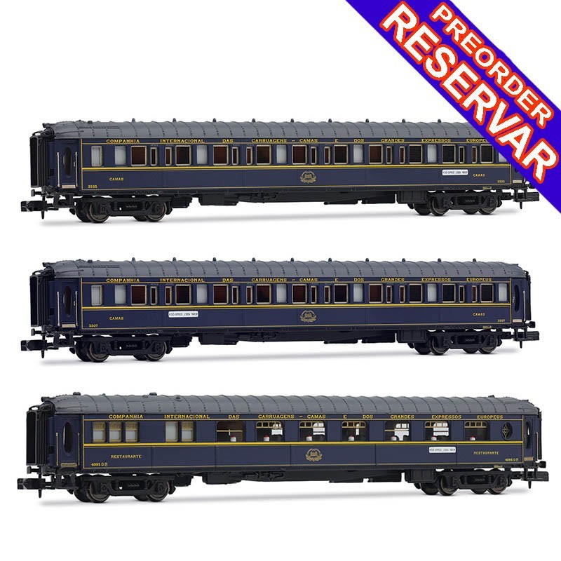 CONJUNTO 3 COCHES SUD-EXPRESS CIWL- ESCALA N- épocas III - IV- ARNOLD HN4487 CONJUNTO 3 COCHES SUD-EXPRESS CIWL- ESCALA N- épocas III - IV- ARNOLD HN4487
