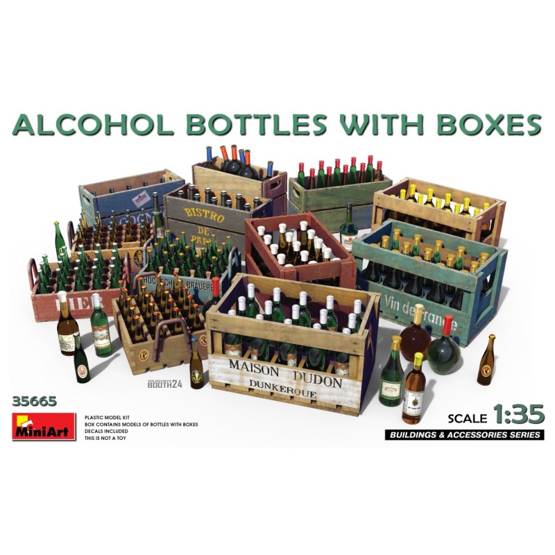 BOTELLAS DE BEBIDAS & CAJAS -Escala 1/35- MiniArt 35665 BOTELLAS DE BEBIDAS & CAJAS -Escala 1/35- MiniArt 35665