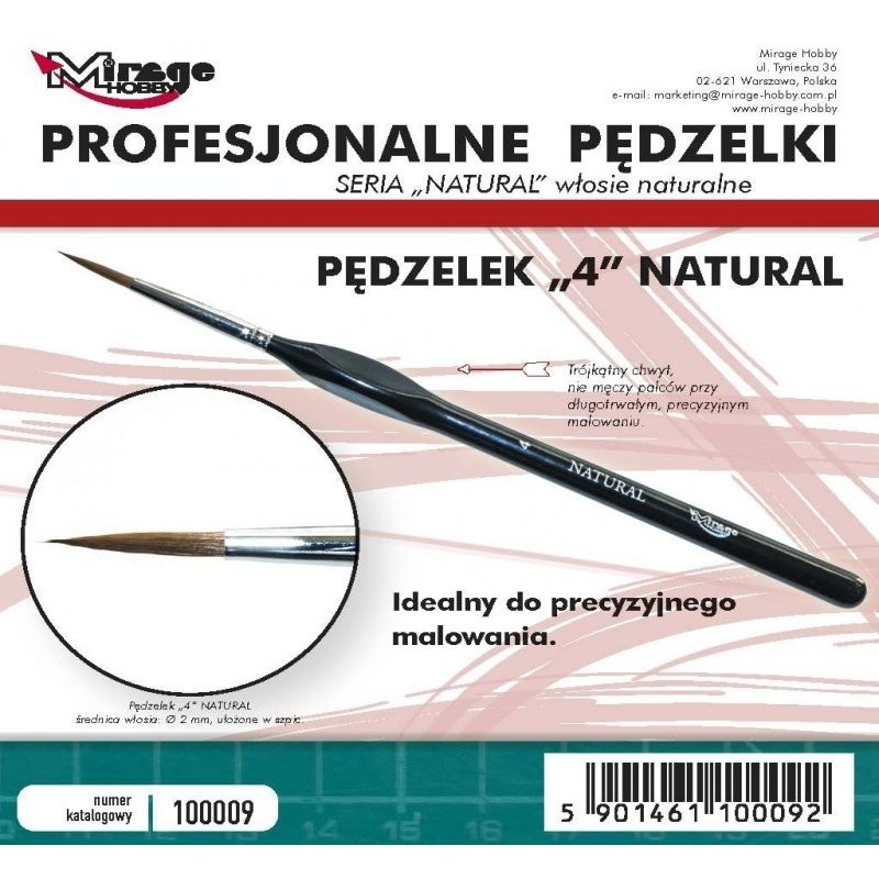 PINCEL PELO NATURAL Nº 4 - Mirage Hobby 100092 PINCEL PELO NATURAL Nº 4 - Mirage Hobby 100092