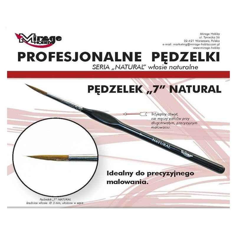 PINCEL PELO NATURAL Nº 7 - Mirage Hobby 100122 PINCEL PELO NATURAL Nº 7 - Mirage Hobby 100122