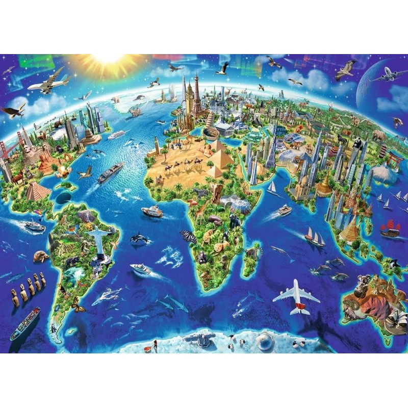 PUZZLE 200 PZAS XXL MUNDO A LA VISTA - RAVENSBURGER 12722 PUZZLE 200 PZAS XXL MUNDO A LA VISTA - RAVENSBURGER 12722