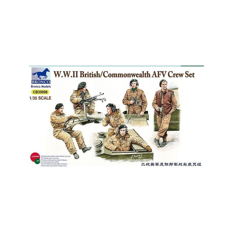 TRIPULACION BRITANICA VEHICULOS BLINDADOS -Escala 1/35- BRONCO CB35098