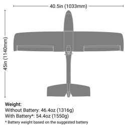 AVION ENTRENADOR AEROSCOUT 2 - RTF BASIC CON SISTEMA SAFE - ENV.110 CMS - HORIZON HOBBY 380001cout S 2 1.1m RTF Basic with SAFE