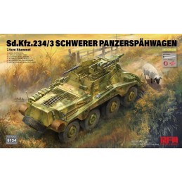 VEHICULO BLINDADO Sd.Kfz.234/3 Spähwagen & Interiores -Escala 1/35- RyeField Model 5134