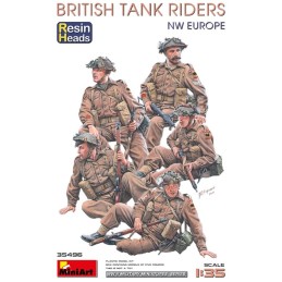 INFANTERIA BRITANICA SOBRE CARRO (NW Europa) Cabezas Resina -Escala 1/35- MiniArt 35496