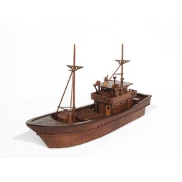 BARCO PESQUERO KIT DE MADERA PARA MONTAR 43,2x11.8x24 cms 69 PIEZAS KERANOVA 5501
