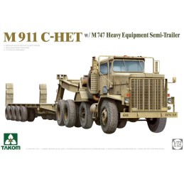 CABEZA TRACTORA M-911 C-HET & SEMI-TRAILER M-747 -Escala 1/72- Takom 5024