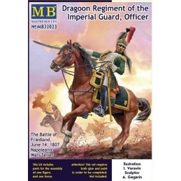 Napoleonic  Wars Series: OFICIAL DRAGON FRANCES "Batalla de Friedland" -Escala 1/32- Master Box 32023