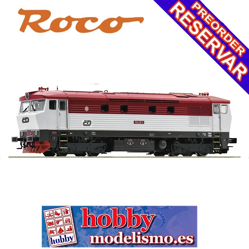 LOCOMOTORA DIESEL TIPO 749 218-4, CD  - ESCALA H0 - DIGITAL CON SONIDO - ROCO 7310054