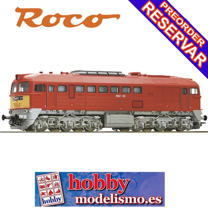 LOCOMOTORA DIESEL M62 221 MAV - ESCALA H0 ANALOGICA - ROCO 7300057