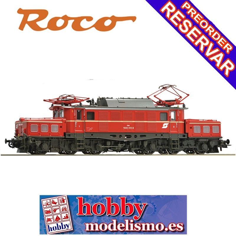 LOCOMOTORA ELECTRICA TIPO 1020 012-9, ÖBB - ESCALA H0 DIGITAL CON SONIDO - ROCO 7500125