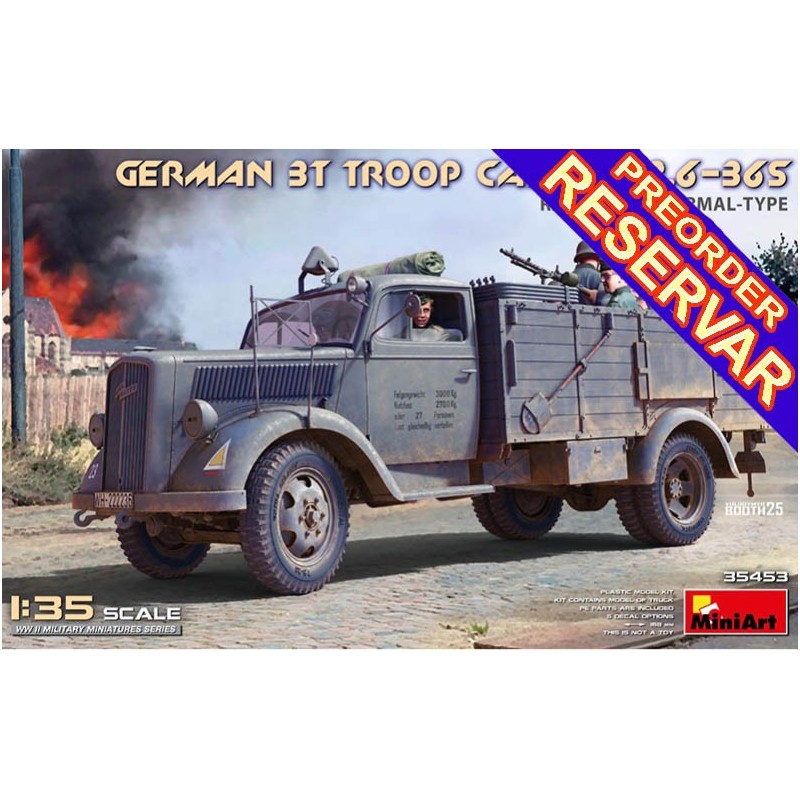 CAMION OPEL BLITZ 3,5t TROPAS 3,6-36S Radkasten-Normal Type -Escala 1/35- MiniArt Models 35453 CAMION OPEL BLITZ 3,5t TROPAS 3,6-36S Radkasten-Normal Type -Escala 1/35- MiniArt Models 35453