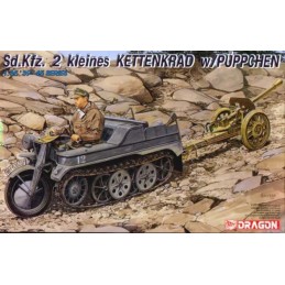 MOTO ORUGA Sd.Kfz. 2/2 KLEINES KETTENKRAD & CAÑON PUPPCHEN -Escala 1/35- Dragon Models 6114