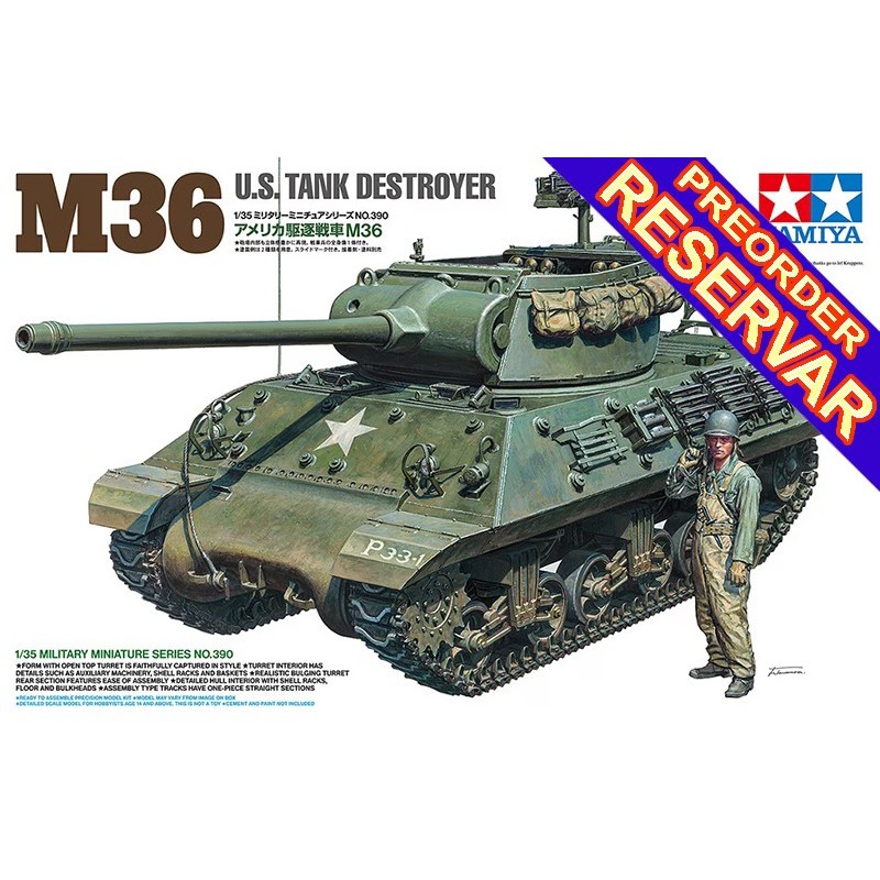 DESTRUCTOR DE CARROS M-36 JACKSON -Escala 1/35- Tamiya 35390 DESTRUCTOR DE CARROS M-36 JACKSON -Escala 1/35- Tamiya 35390