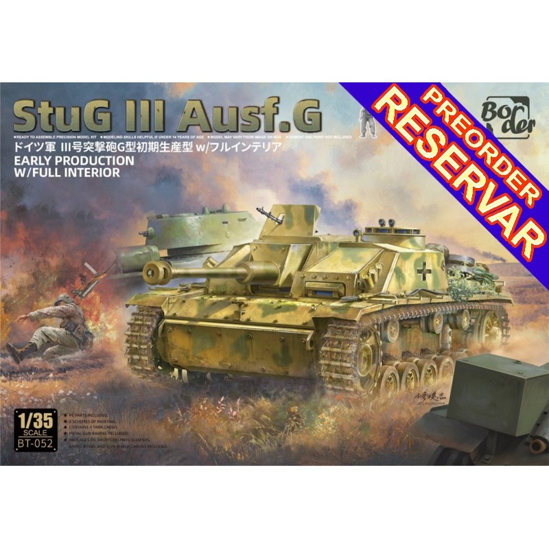 CAÑON DE ASALTO SD.KFZ. 142/1 STUG III G Early (Interiores) -Escala 1/35- Border Model BT-052 CAÑON DE ASALTO SD.KFZ. 142/1 STUG III G Early (Interiores) -Escala 1/35- Border Model BT-052