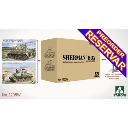 COMBO CARRO DE COMBATE SHERMAN x 2 BOX -1/35- + CARRISTA -1/16- Takom 2205W