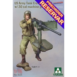 TRIPULANTE DE CARRO U.S. Army & AMETRALLADORA M-2 (12,70 mm) -Escala 1/16- Takom 1015