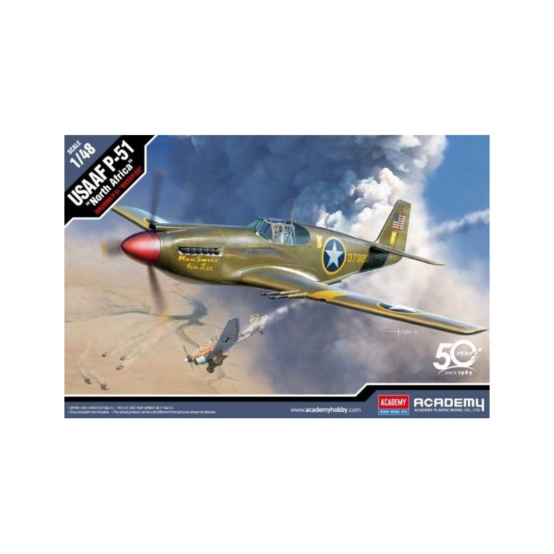 NORTH AMERICAN P-51 MUSTANG USAAF AFRICA - ESCALA 1/48 - ACADEMY 12338