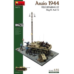 SET "Anzio 1944" Cañon asalto Stug III. Ausf. G. & Reparacion Big Set -Escala 1/35- MiniArt 36072
