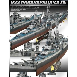CRUCERO U.S.S. INDIANAPOLIS CA-35 -Escala 1/350 - Academy 14107 CRUCERO U.S.S. INDIANAPOLIS CA-35 -Escala 1/350 - Academy 14107