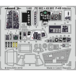 FOTOGRABADO INTERIORES F-4 B -Escala 1/48- Eduard FE982