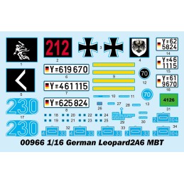 CARRO DE COMBATE Leopard 2A6 -Escala 1/16- Trumpeter 00966