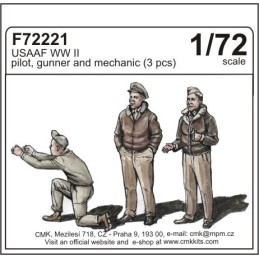 PILOTO, ARTILLERO Y MECANICO U.S.A. Air Force -Escala 1/72- CMK F72221
