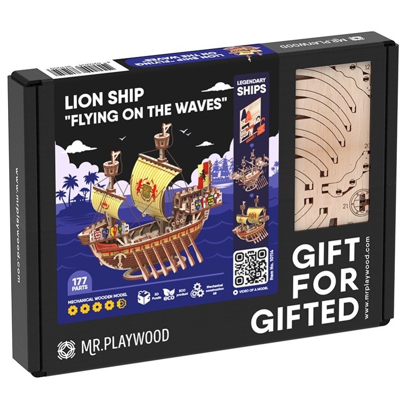 KIT MADERA 3D BARCO LEON PLAYWOOD KIT MADERA 3D BARCO LEON PLAYWOOD