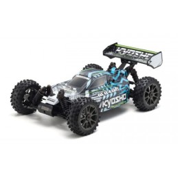 COCHE KYOSHO Inferno Neo 4.0 1:8 RC Brushless EP Readyset - T2 Blanco - Celeste K.34118T2B