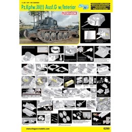 CARRO DE COMBATE PANZER 38(t) Ausf. G (Interiores) -Escala 1/35- Dragon Models 6290