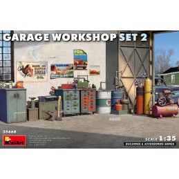 ACCESORIOS DE GARAGE SET Nº2 -Escala 1/35- MiniArt 35668