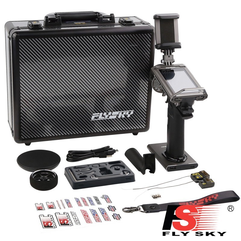 EMISORA NOBLE NB4 PRO+ CON 2 RECEPTORES (AFHDS3) FGR4B (4CH) + FGR8B (8CH) + MALETA  FS-NB4PRO+