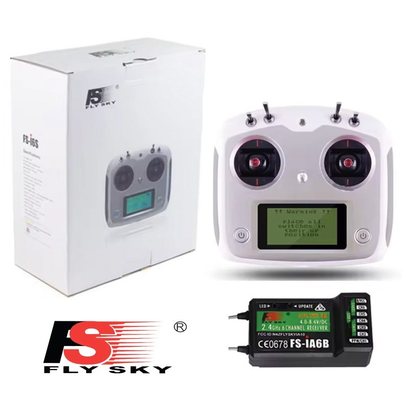 EMISORA i6S 10CH CON RECEPTOR iA6B S-BUS (6CH AFHDS 2A) FLYSKY  (FS-I6S+IA6B)