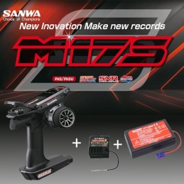 EMISORA RADIO SANWA M17S + Receptor RX493i con Batería TX