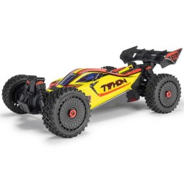 COCHE BUGGY 1/8 TYPHON MEGA 665 4X4 RTR Brushed AMARILLO Y ROJO