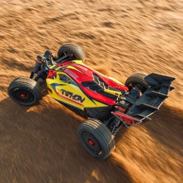 COCHE BUGGY 1/8 TYPHON MEGA 665 4X4 RTR Brushed AMARILLO Y ROJO