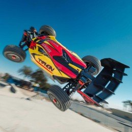 COCHE BUGGY 1/8 TYPHON MEGA 665 4X4 RTR Brushed AMARILLO Y ROJO