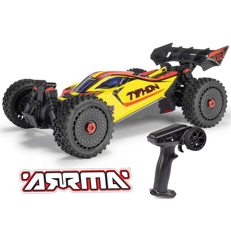 COCHE BUGGY 1/8 TYPHON MEGA 665 4X4 RTR Brushed AMARILLO Y ROJO