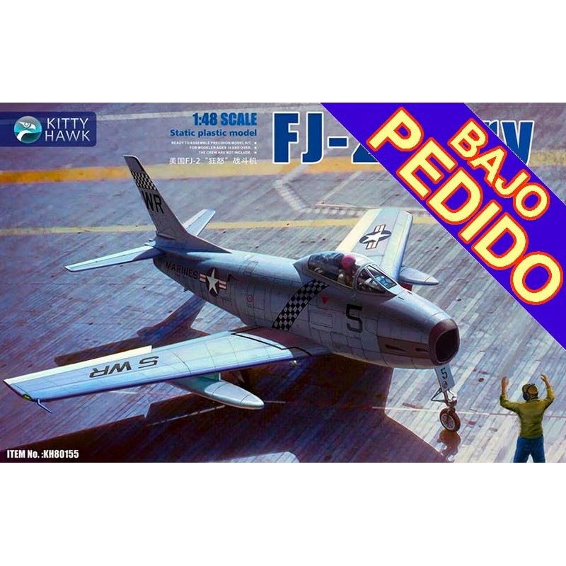 NORTH AMERICAN FJ-2 FURY -Escala 1/48- Kitty Hawk KH80155 NORTH AMERICAN FJ-2 FURY -Escala 1/48- Kitty Hawk KH80155