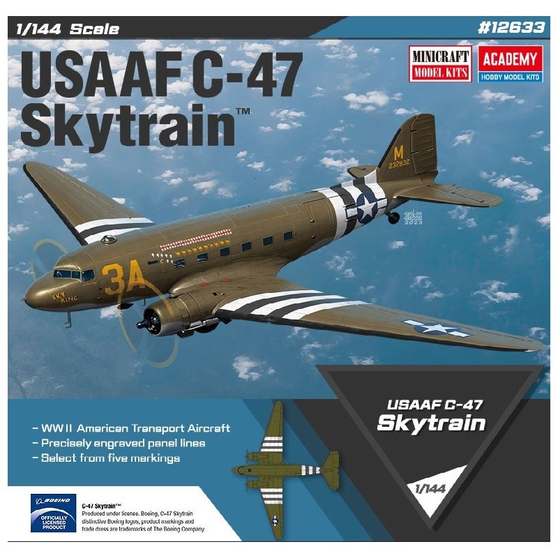 DOUGLAS C-47 SKYTRAIN -Escala 1/144- Academy 12633