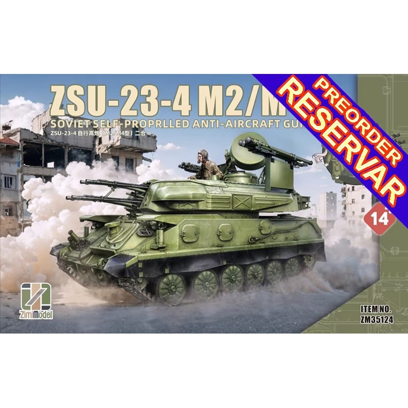 VEHICULO ANTIAEREO ZSU-23-4 SILKA M2/M4 -Escala 1/35- Zimi Model 35124