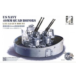 MONTAJE NAVAL ANTIAEREO Quadruple Bofors (40 mm X 4) U.S. Navy -Escala 1/35- Zimi Model 35001