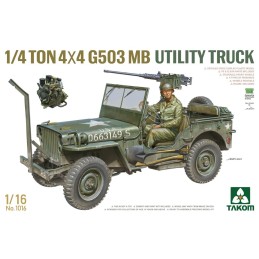 VEHICULO TODOTERRENO JEEP WILLYS 1/4 ton (4x4) -Escala 1/16 Takom 1016