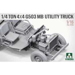 VEHICULO TODOTERRENO JEEP WILLYS 1/4 ton (4x4) -Escala 1/16 Takom 1016