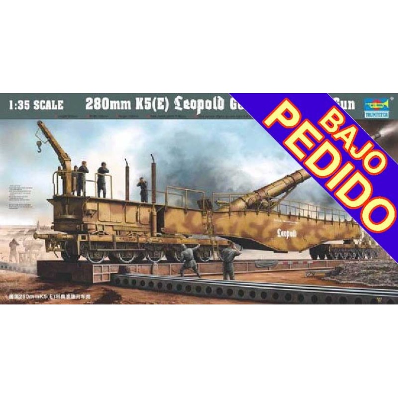 CAÑON SOBRE RAIL LEOPOLD K-5 (280 mm) -Escala 1/35- Trumpeter 00207 CAÑON SOBRE RAIL LEOPOLD K-5 (280 mm) -Escala 1/35- Trumpeter 00207