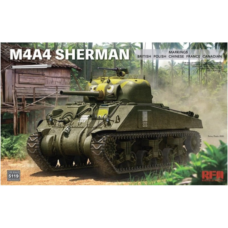 CARRO DE COMBATE M-4 A4 SHERMAN -Escala 1/35- RyeField Model 5119
