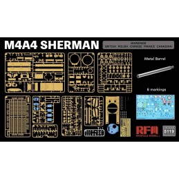 CARRO DE COMBATE M-4 A4 SHERMAN -Escala 1/35- RyeField Model 5119